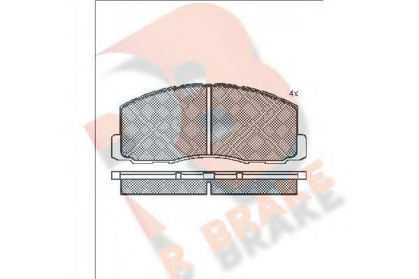 R BRAKE RB0602 Комплект гальмівних колодок, дискове гальмо