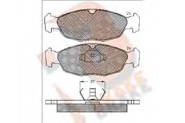 R BRAKE 21406 Комплект гальмівних колодок, дискове гальмо