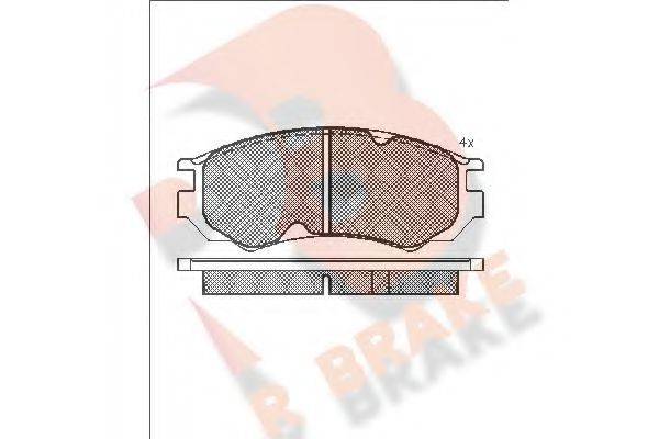 R BRAKE RB1105 Комплект гальмівних колодок, дискове гальмо