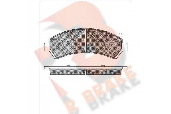 R BRAKE RB1410 Комплект гальмівних колодок, дискове гальмо