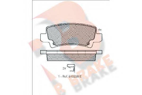 R BRAKE 23816 Комплект гальмівних колодок, дискове гальмо