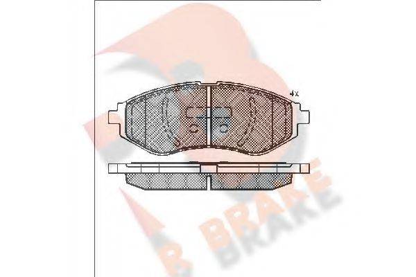 R BRAKE RB1566 Комплект гальмівних колодок, дискове гальмо