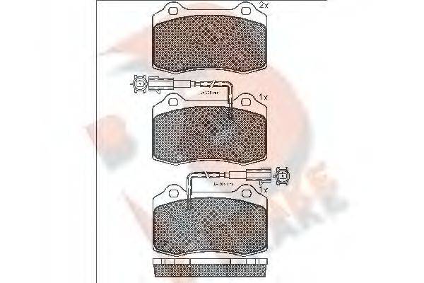 R BRAKE 23206 Комплект гальмівних колодок, дискове гальмо