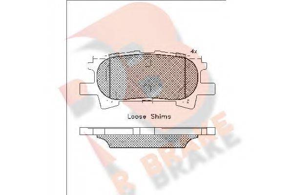 R BRAKE 23967 Комплект гальмівних колодок, дискове гальмо