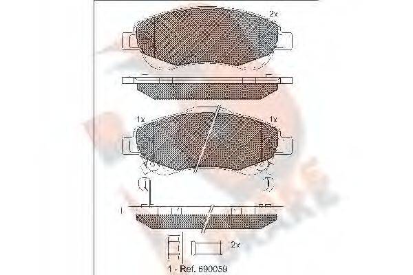 R BRAKE 24639 Комплект гальмівних колодок, дискове гальмо