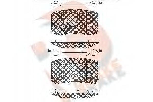 R BRAKE 25152 Комплект гальмівних колодок, дискове гальмо
