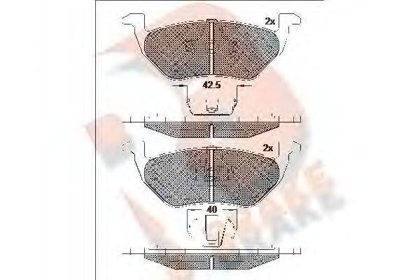 R BRAKE RB2031 Комплект гальмівних колодок, дискове гальмо