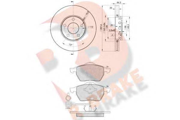 R BRAKE 20676 Комплект гальм, дисковий гальмівний механізм