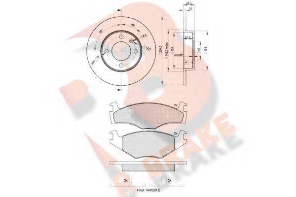 R BRAKE 3R10483325 Комплект гальм, дисковий гальмівний механізм