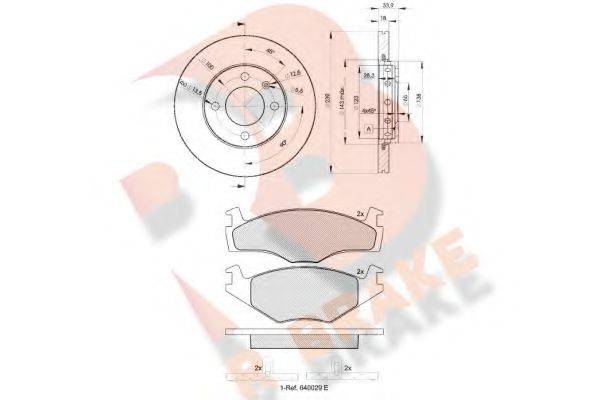 R BRAKE 3R10485303 Комплект гальм, дисковий гальмівний механізм
