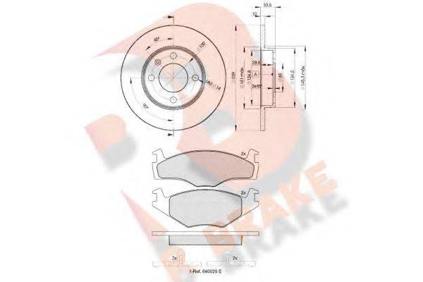 R BRAKE 3R10485304 Комплект гальм, дисковий гальмівний механізм