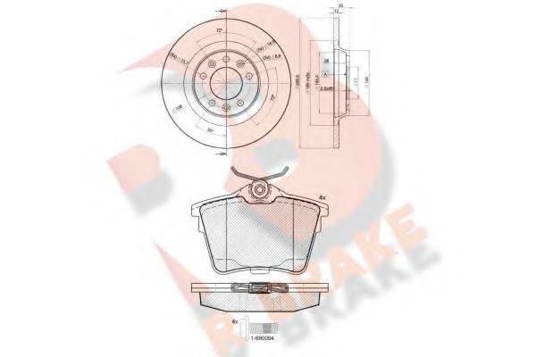 R BRAKE 24135 Комплект гальм, дисковий гальмівний механізм