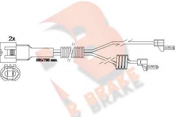 R BRAKE 29065 Сигналізатор, знос гальмівних колодок