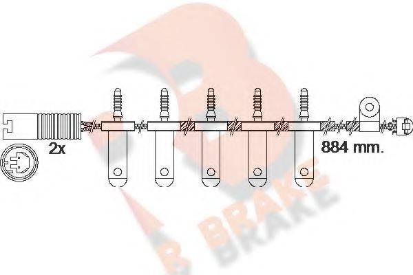 R BRAKE 23281 Сигналізатор, знос гальмівних колодок