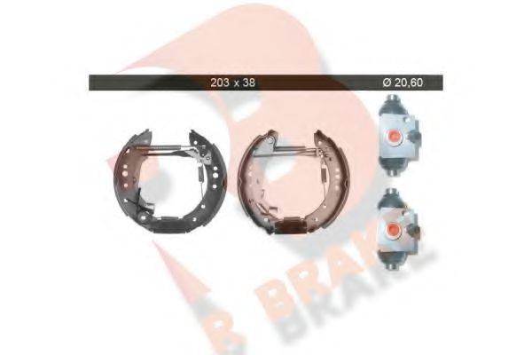 R BRAKE 79RBKT0006 Комплект гальмівних колодок
