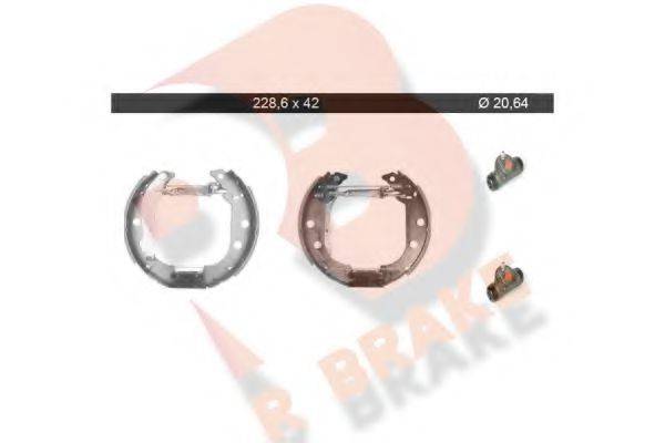 R BRAKE 79RBKT0052 Комплект гальмівних колодок