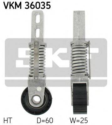 SKF VKM36035 Натяжний ролик, полікліновий ремінь