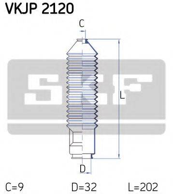 SKF VKJP2120 Комплект пильника, рульове керування