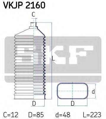 SKF VKJP2160 Комплект пильника, рульове керування