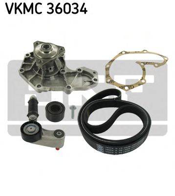 SKF VKMC36034 Водяний насос + комплект потічкових ременів