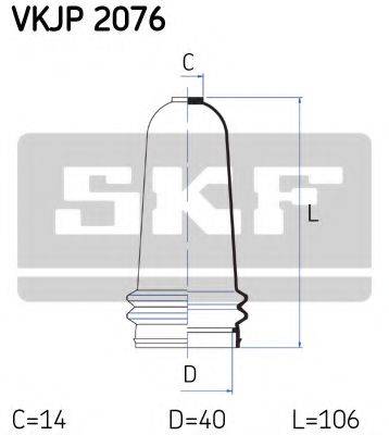 SKF VKJP2076 Комплект пильника, рульове керування