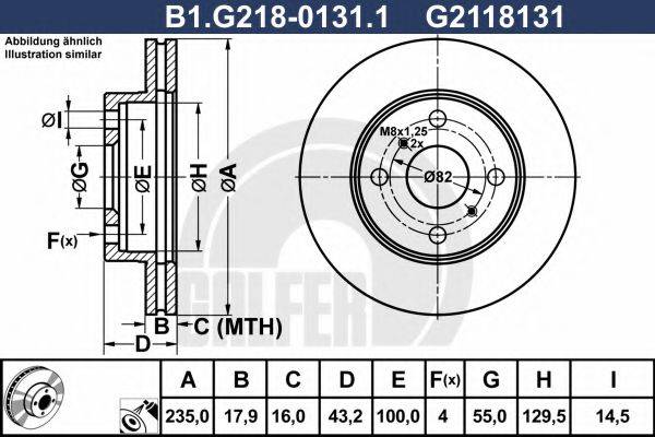 GALFER B1G21801311 гальмівний диск