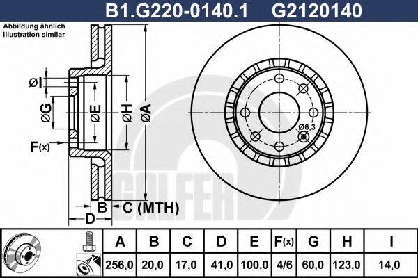 GALFER B1G22001401 гальмівний диск