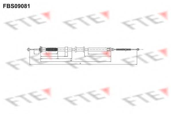 FTE FBS09081 Трос, стоянкова гальмівна система