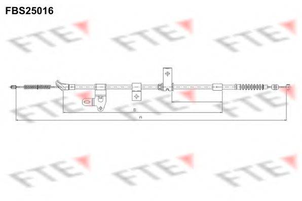FTE FBS25016 Трос, стоянкова гальмівна система