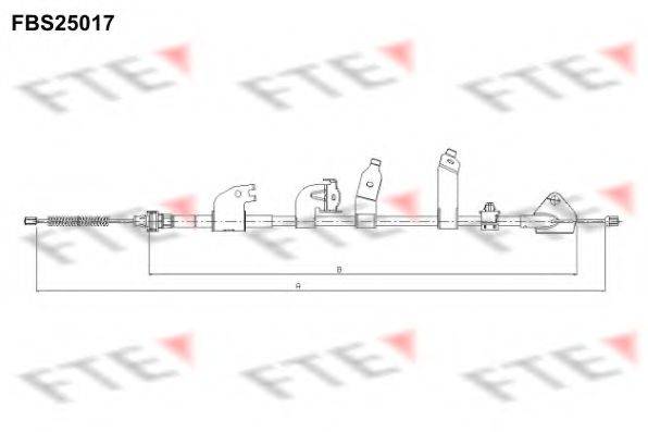 FTE FBS25017 Трос, стоянкова гальмівна система