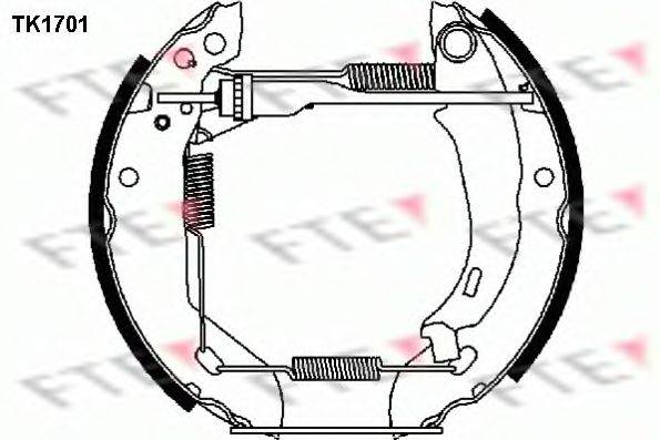 FTE TK1701 Комплект гальмівних колодок