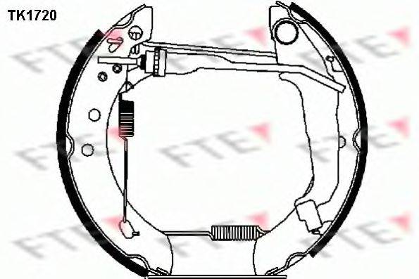 FTE TK1720 Комплект гальмівних колодок