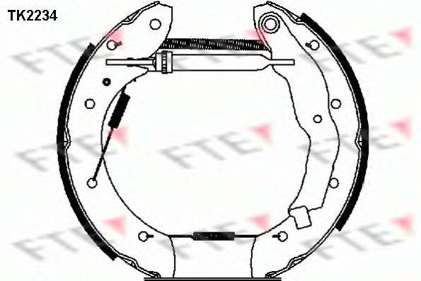 FTE TK2234 Комплект гальмівних колодок