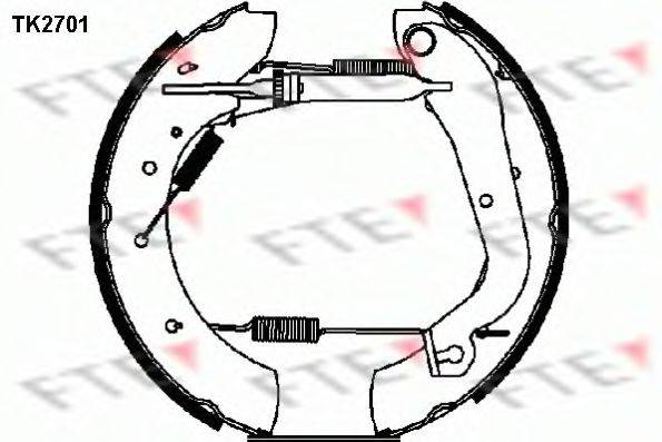 FTE TK2701 Комплект гальмівних колодок