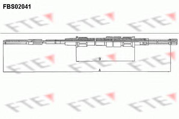 FTE FBS02041 Трос, стоянкова гальмівна система