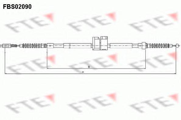 FTE FBS02090 Трос, стоянкова гальмівна система