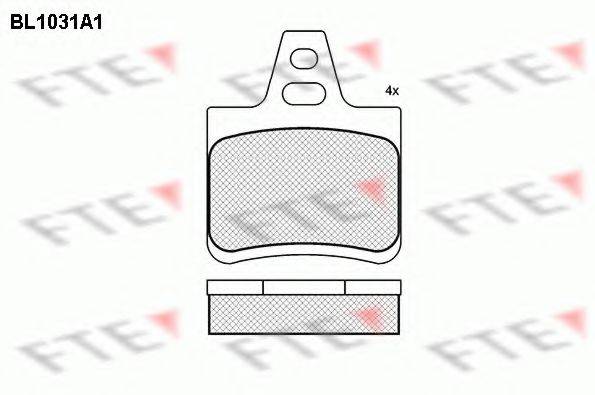 FTE 20162 Комплект гальмівних колодок, дискове гальмо