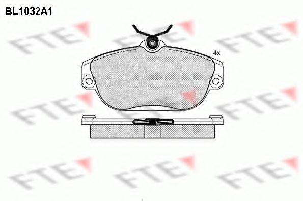 FTE 20164 Комплект гальмівних колодок, дискове гальмо