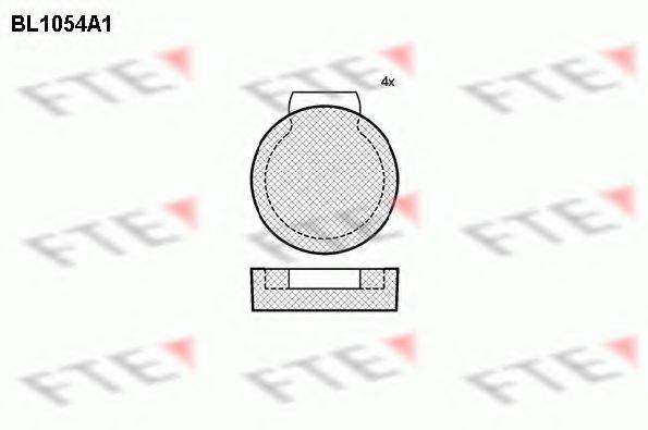 FTE BL1054A1 Комплект гальмівних колодок, дискове гальмо
