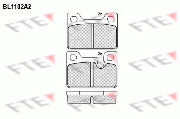 FTE 20486 Комплект гальмівних колодок, дискове гальмо