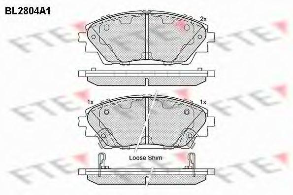 MAZDA B4Y0-33-28ZA Комплект гальмівних колодок, дискове гальмо