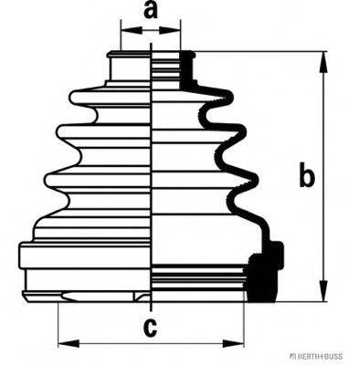 NIPPARTS J2881027 Комплект пильника, приводний вал