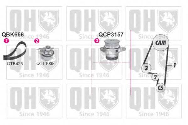 QUINTON HAZELL QBPK6681 Водяний насос + комплект зубчастого ременя