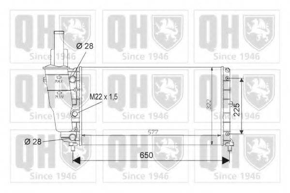 QUINTON HAZELL QER1545 Радіатор, охолодження двигуна