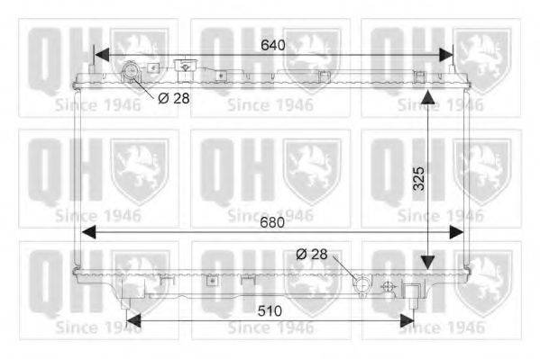 QUINTON HAZELL QER1943 Радіатор, охолодження двигуна