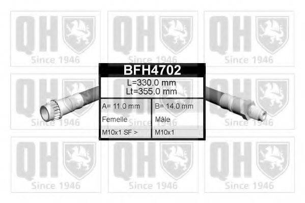 QUINTON HAZELL BFH4702 Гальмівний шланг