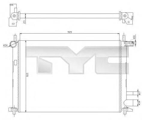 TYC 7100054 Радіатор, охолодження двигуна