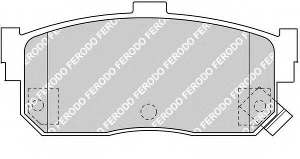 FERODO FDB1104 Комплект гальмівних колодок, дискове гальмо
