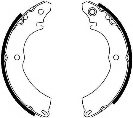 MITSUBISHI S213502080 Комплект гальмівних колодок