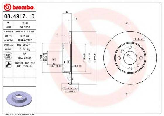 BREMBO 08.4917.10